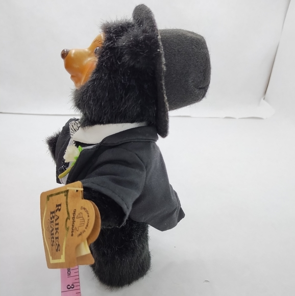 Vintage 1990 Applause Raike's Groom Bear Robert Rikes Wooden Face - Picture 5 of 9